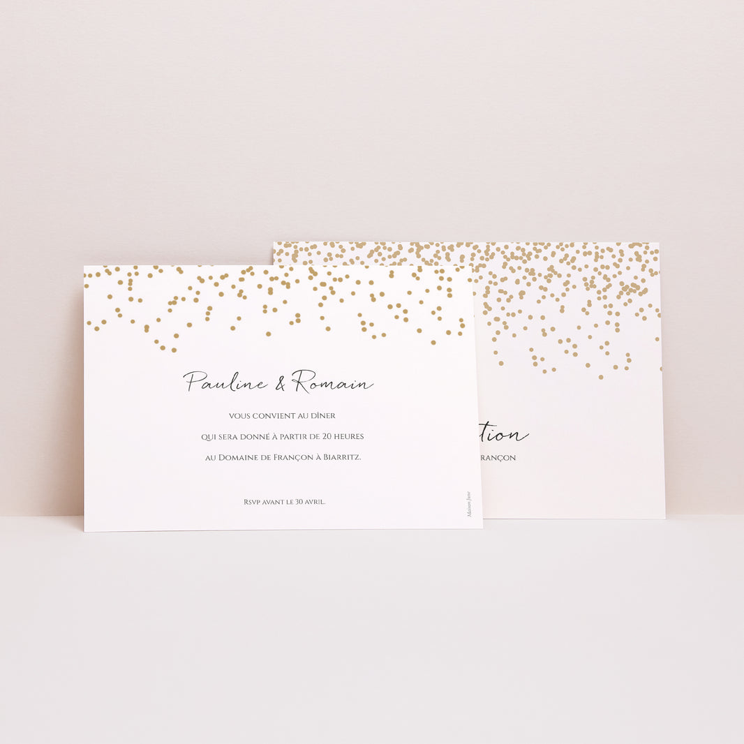 Invitations Mariage Paysage Confettis photo N° 2