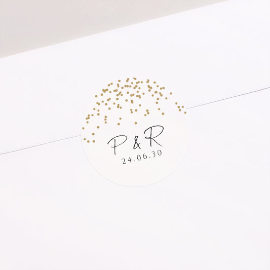 Sticker Mariage Rond Confettis photo