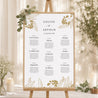 Plan de table Mariage Portrait Motifs floraux dorés photo N° 1