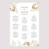 Plan de table Mariage Portrait Motifs floraux dorés photo N° 2