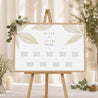 Plan de table Mariage Paysage 90 x 60 cm Feuilles dorées photo N° 1