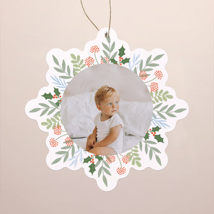 Carte de Noel Fin d'année Flocon à suspendre Des sourires pour Noël photo N° 1