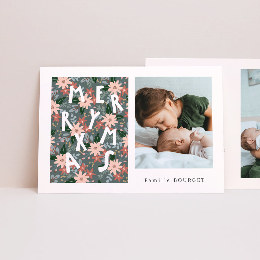 Carte de Noel Fin d'année Paysage MERRY CHRISTMAS III photo