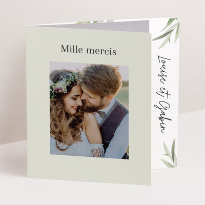 Remerciements mariage champêtre