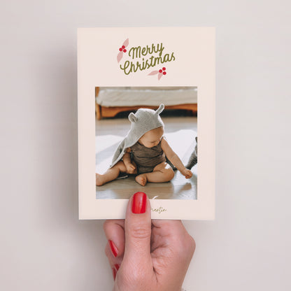 Carte de Noel Fin d'année Portrait Merry Christmas photo N° 2