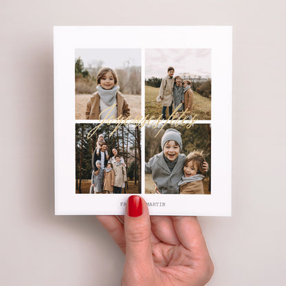 Carte de Noel Fin d'année Carré Un hiver festif photo N° 2