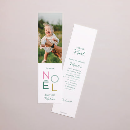 Carte de Noel Fin d'année Marque-page Jours heureux photo N° 1