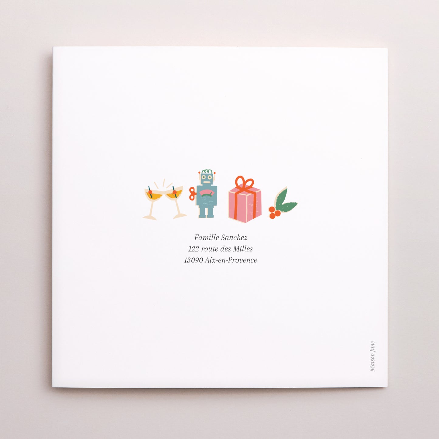 Carte de Noel Fin d'année Carré double volet féérie de noël photo N° 3