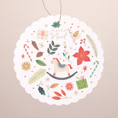 Carte de Noel Fin d'année À suspendre Tourbillon enchanté photo N° 1