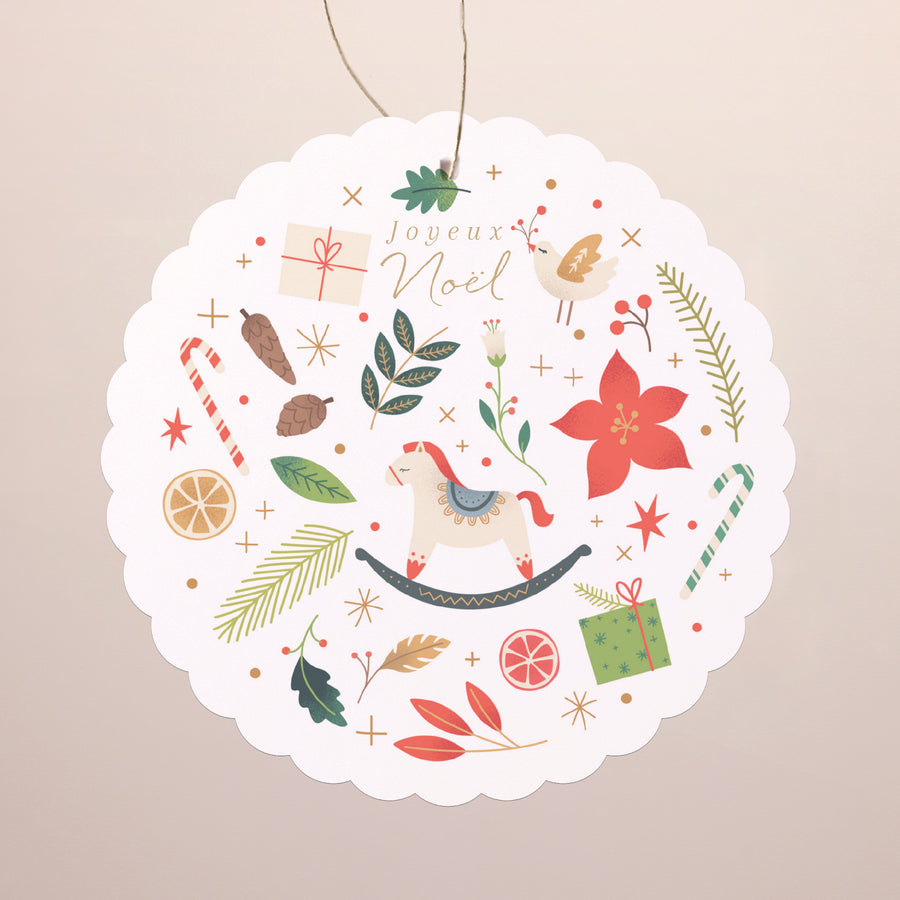 Carte de Noel Fin d'année À suspendre Tourbillon enchanté photo