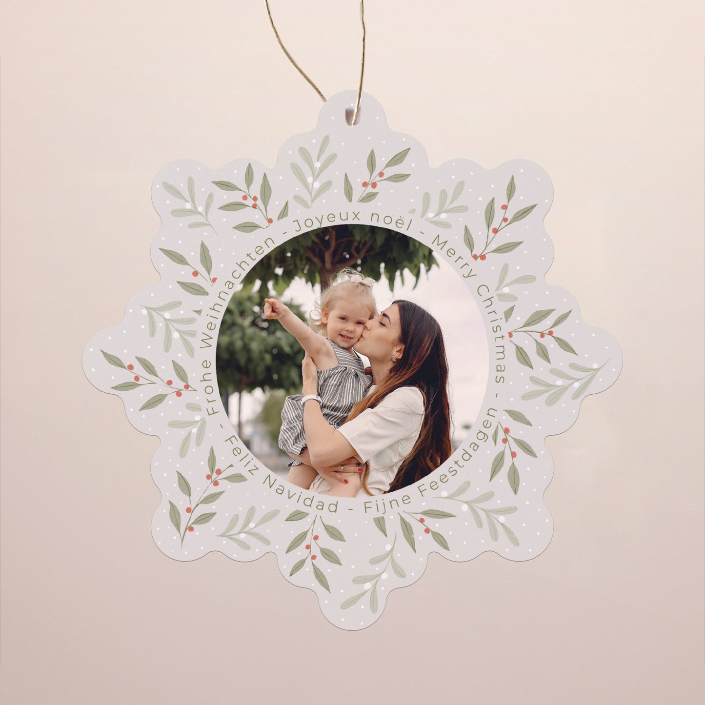 Carte de Noel Fin d'année Flocon à suspendre brins et flocon photo N° 1