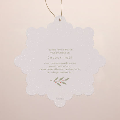 Carte de Noel Fin d'année Flocon à suspendre brins et flocon photo N° 2