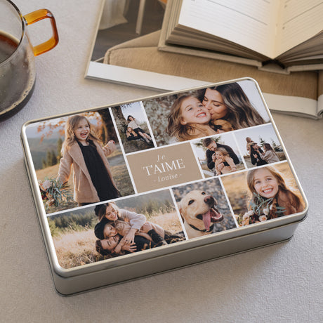 Boite métallique Objets Rectangle Multiphotos kraft