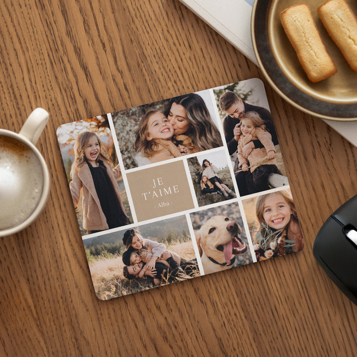 Tapis de souris Objets Rectangle Multiphotos kraft photo N° 1