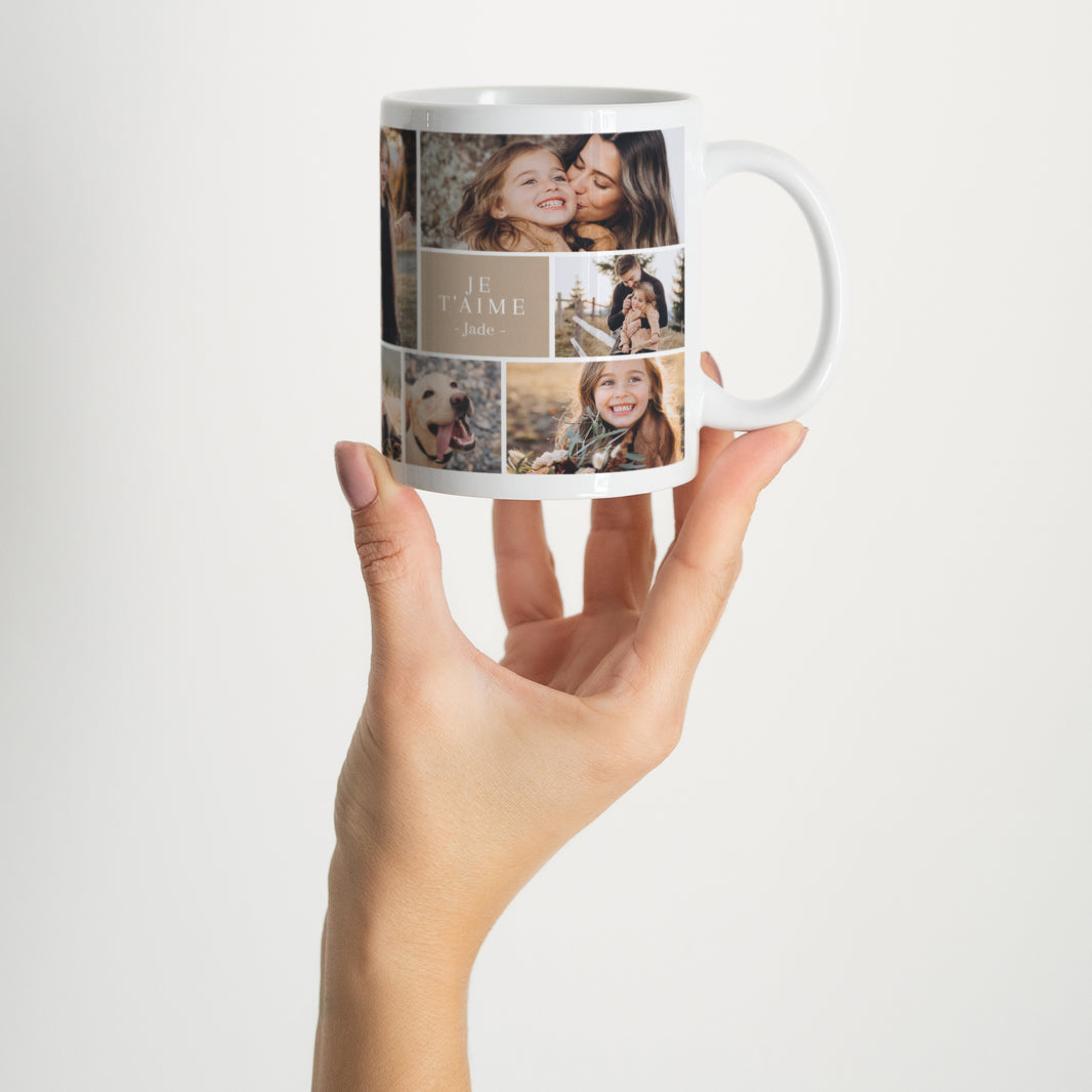 Mug Objets Blanc Multiphotos kraft photo N° 2