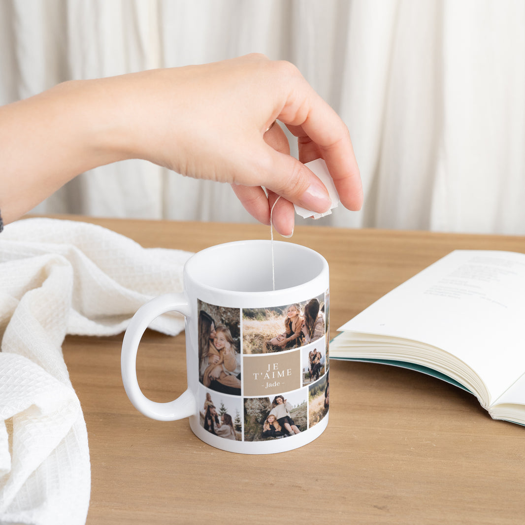 Mug Objets Blanc Multiphotos kraft photo N° 3