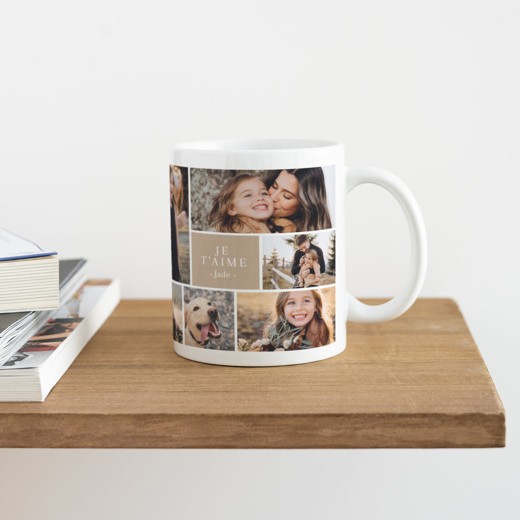 Mug Objets Blanc Multiphotos kraft photo N° 4