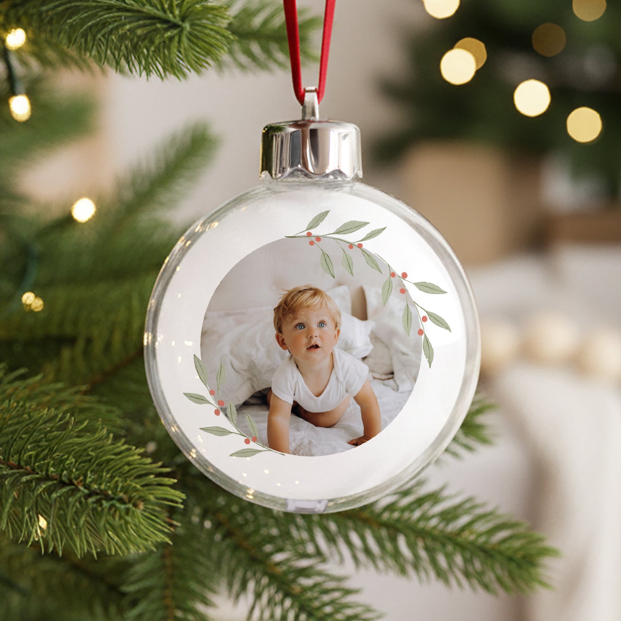 Boule de Noël Fin d'année Ronde Brin d'amour photo N° 1