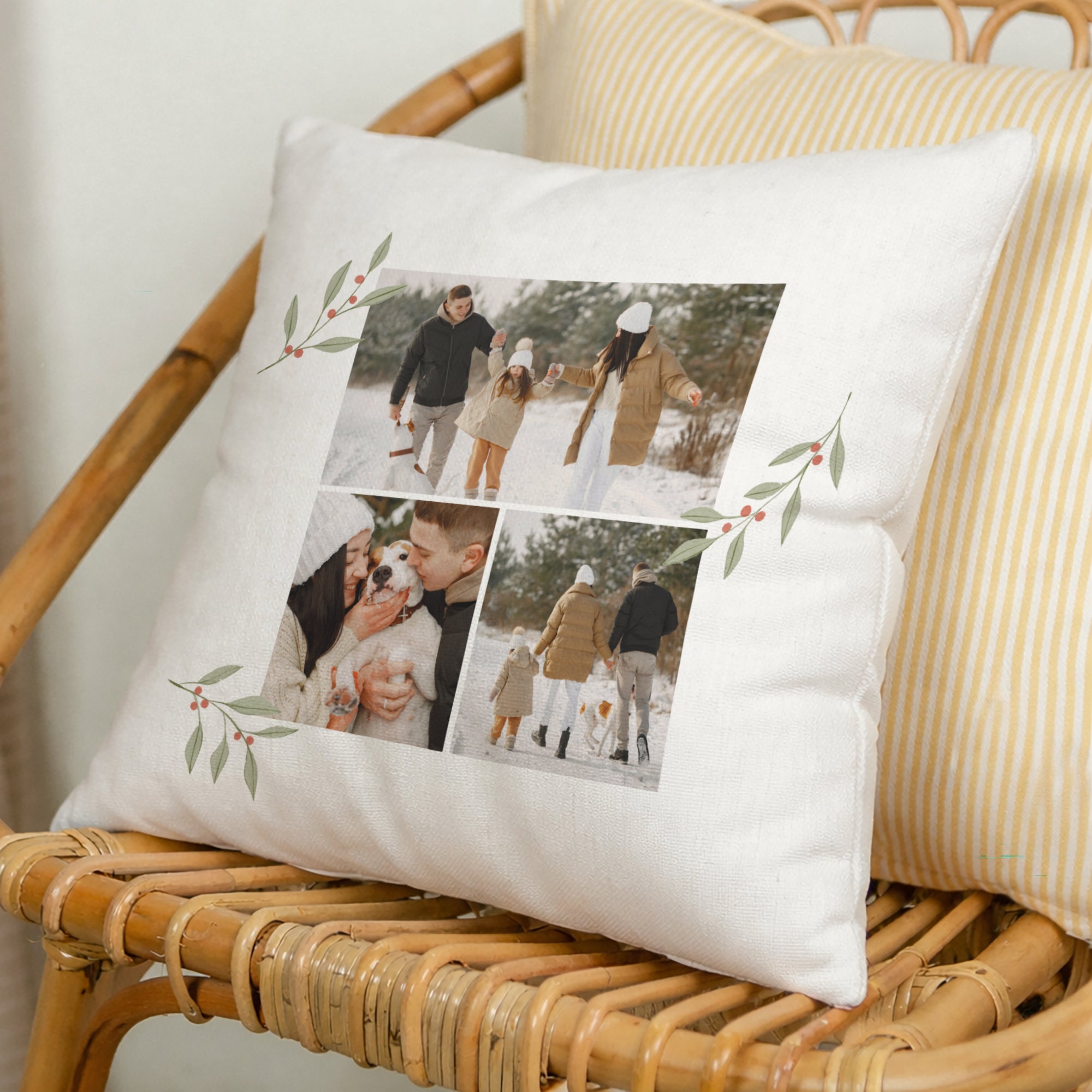 Coussin Fin d'année Beige naturel Brin d'amour photo N° 1