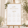 Plan de table Mariage Portrait 60 x 90 cm Couronne florale dorée photo N° 1