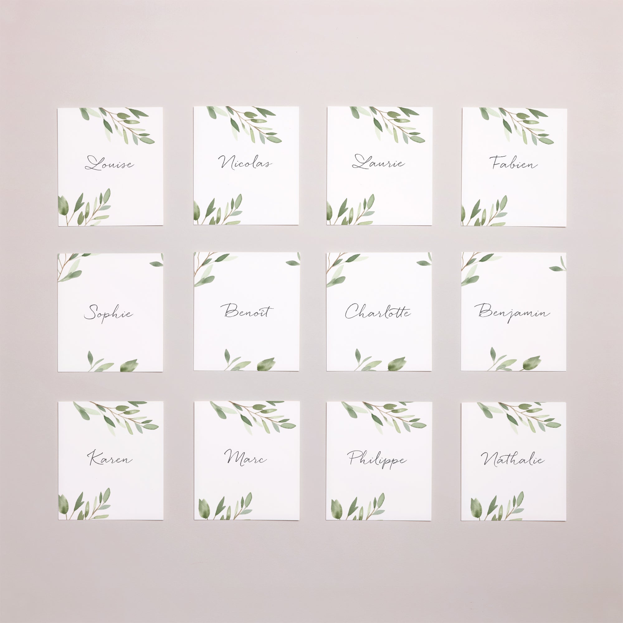 Marque-place Mariage Lot de 12 Feuillage photo N° 1