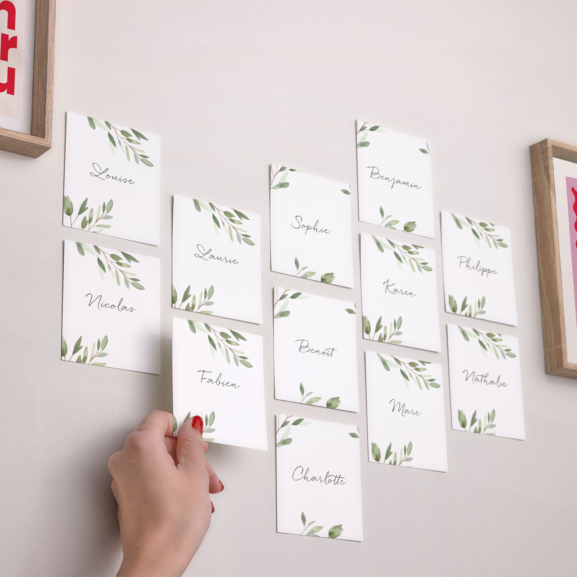 Marque-place Mariage Lot de 12 Feuillage photo N° 2
