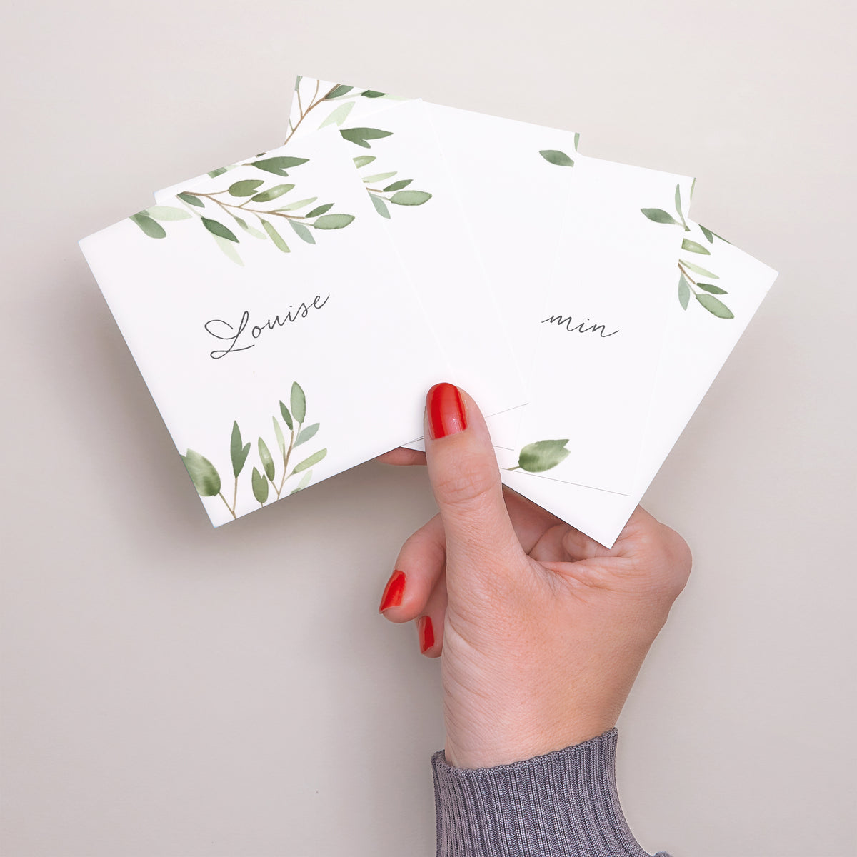 Marque-place Mariage Lot de 12 Feuillage photo N° 3