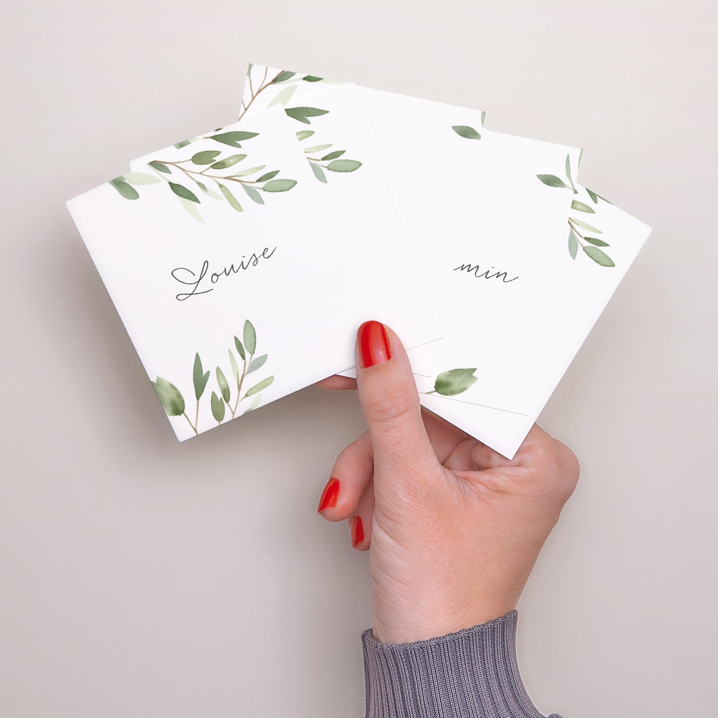 Marque-place Mariage Lot de 12 Feuillage photo N° 3