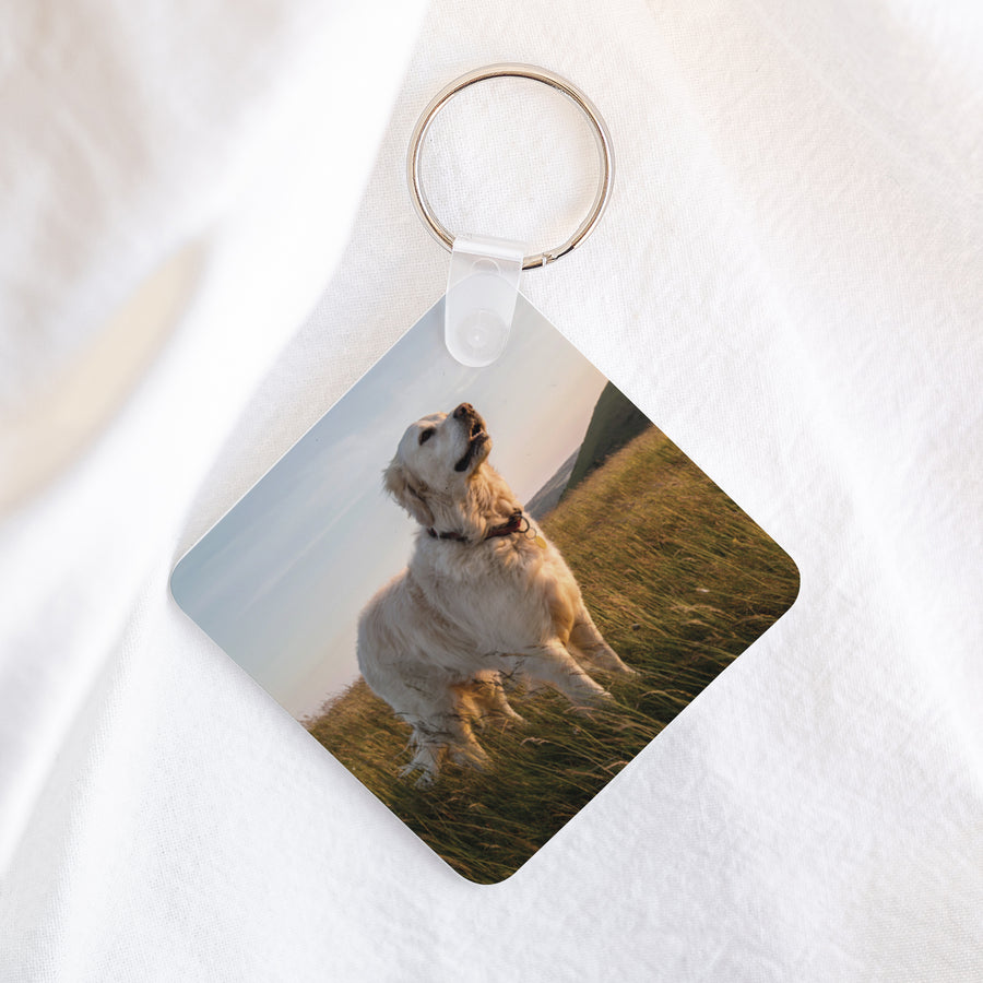 Porte-clés Objets Carré Pet love photo