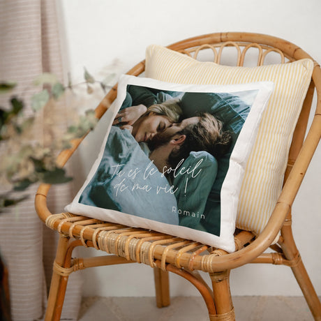 Coussin Objets Beige naturel PS I love you