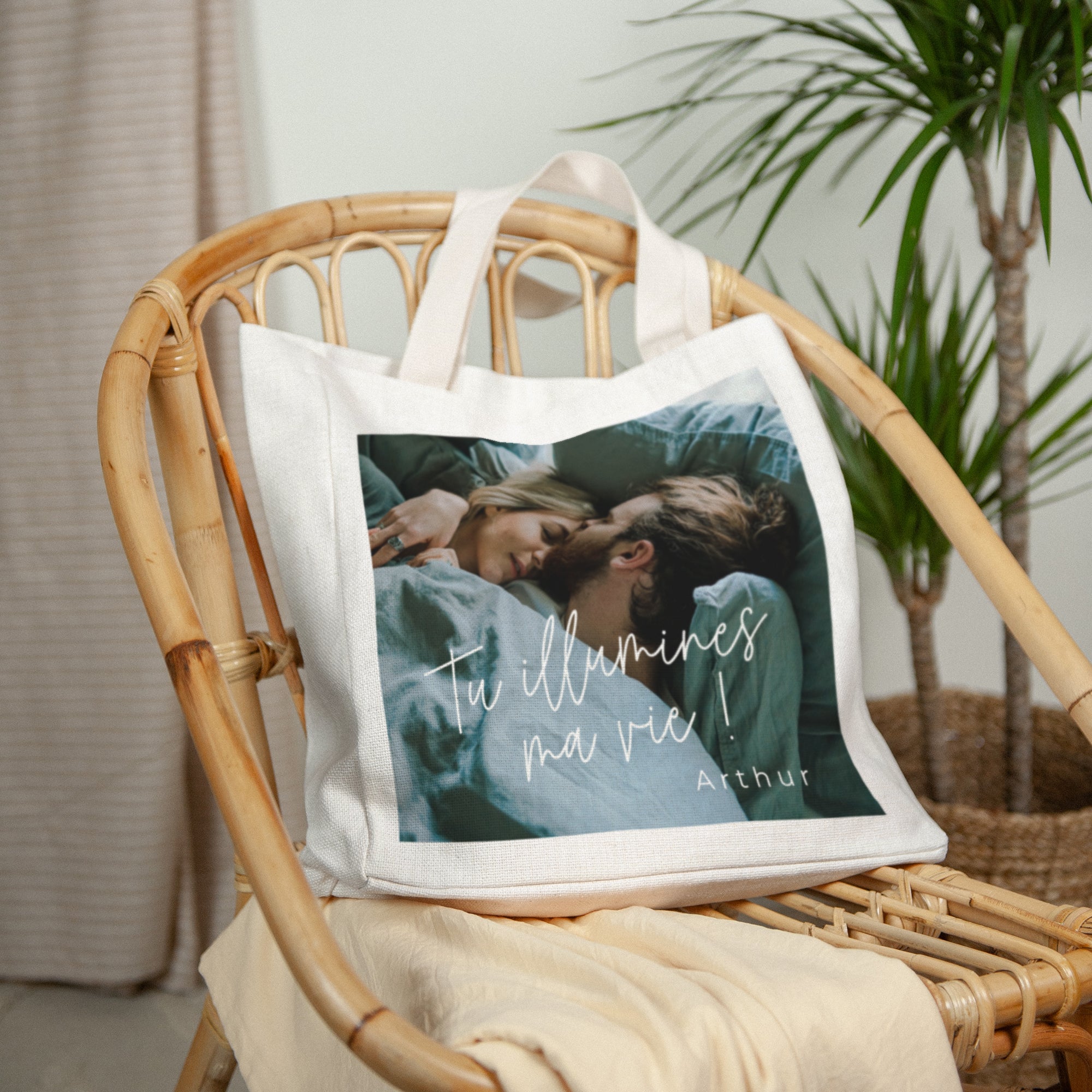 Tote bag Objets Anse en toile PS I love you photo N° 2