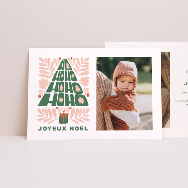 Carte de Noel Fin d'année Paysage Ho ho ho photo