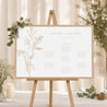 Plan de table Mariage Paysage 90 x 60 cm Feuillage épuré doré photo N° 1