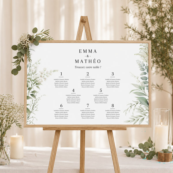 Plan de table Mariage Paysage 90 x 60 cm Un air champêtre photo