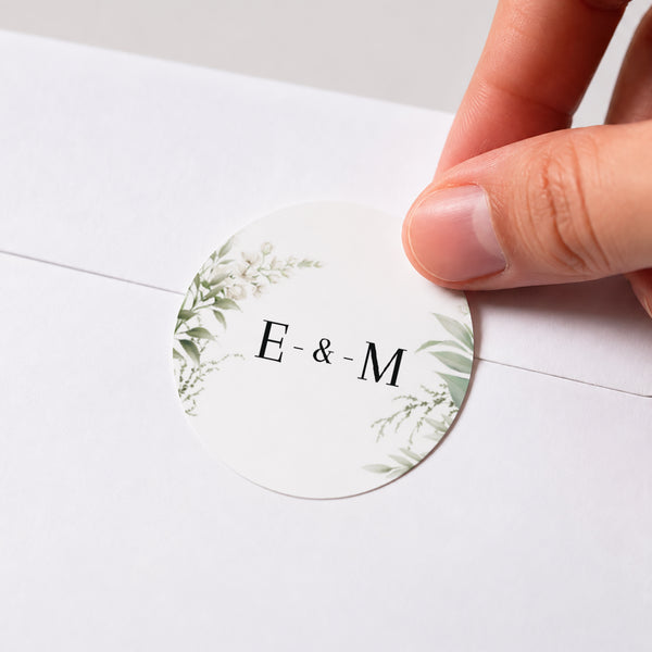 Sticker Mariage Rond Un air champêtre photo