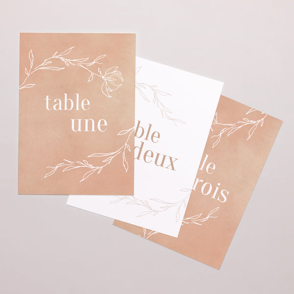 Marque table Mariage Rectangle Une page de poésie photo