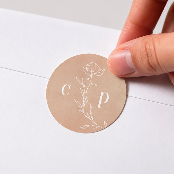 Sticker Mariage Rond Une page de poésie photo