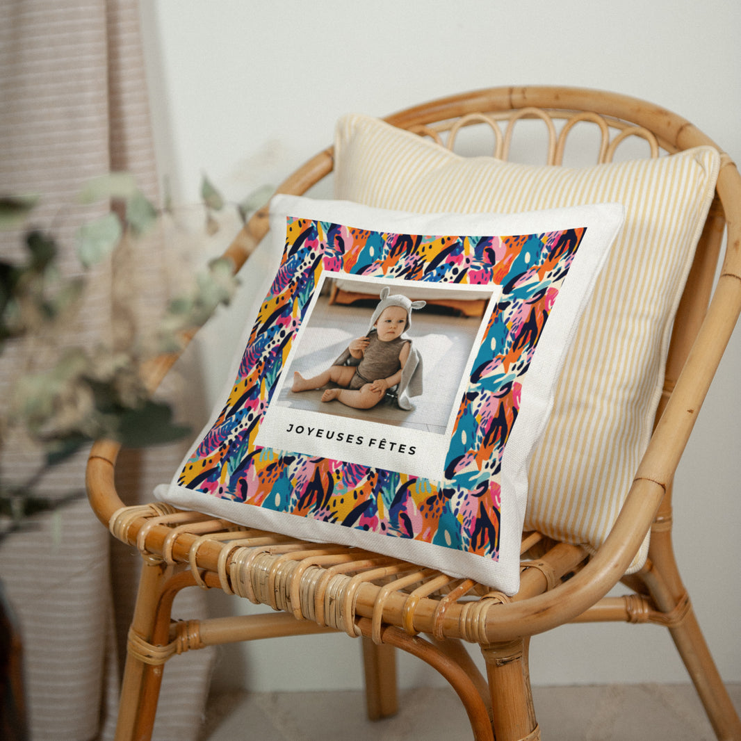 Coussin Objets Beige naturel Abstrait photo N° 2