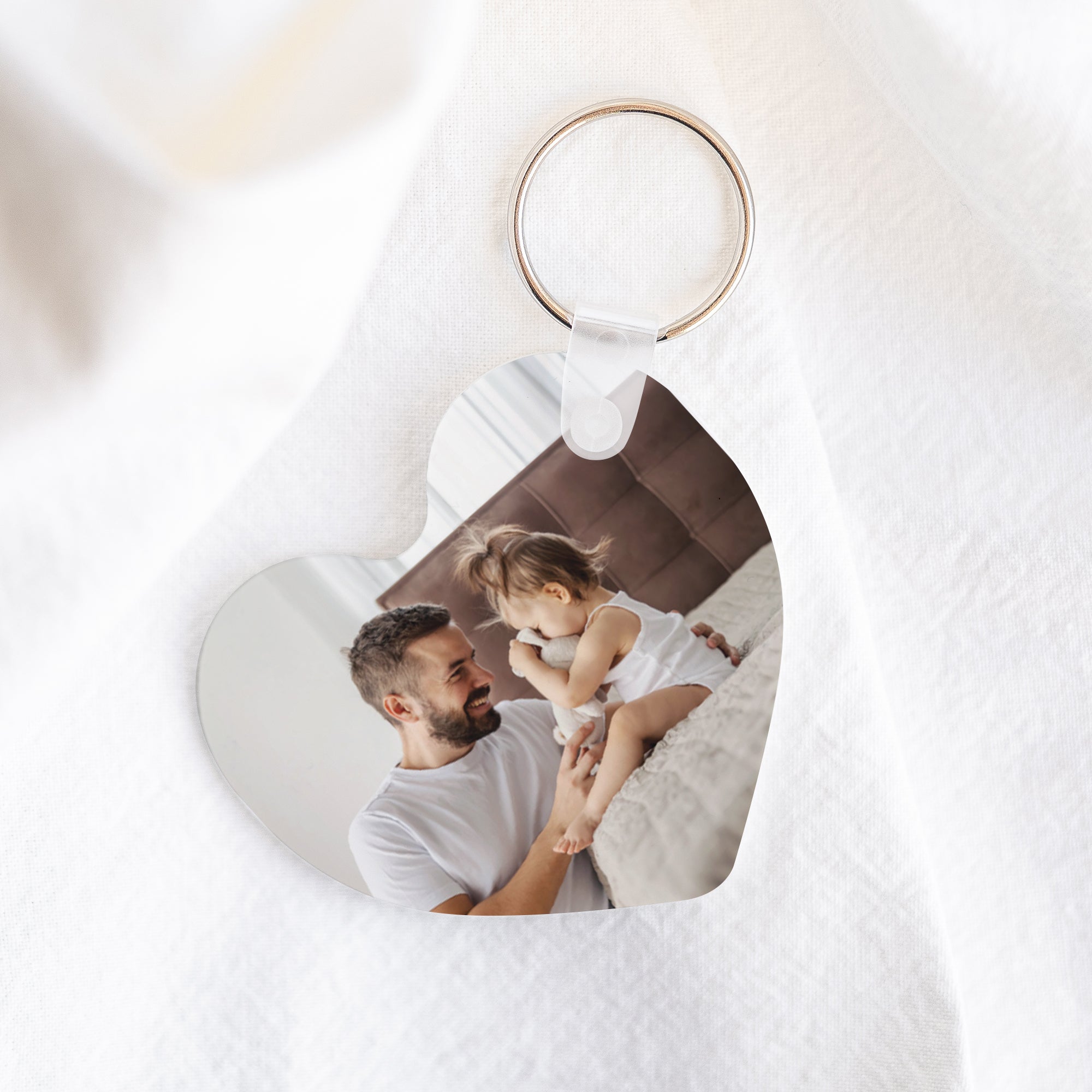 Porte-clés Objets Cœur Papa adoré photo N° 1