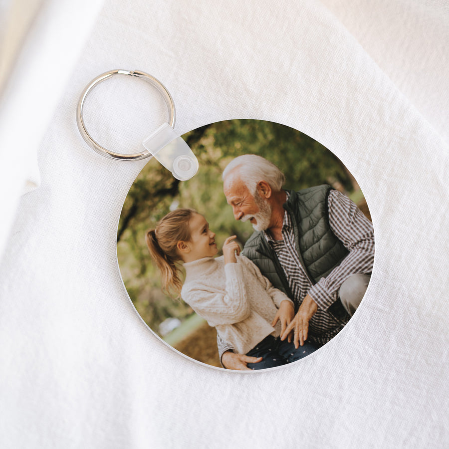 Porte-clés Objets Rond Papy d'amour photo