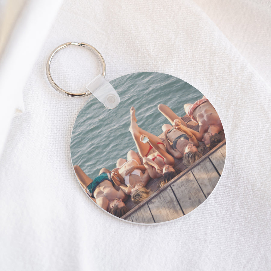 Porte-clés Objets Rond Chill time photo
