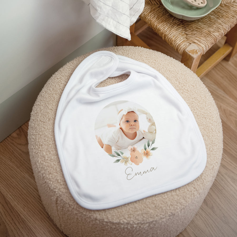 Bavoir Objets Tissu Douceur florale photo