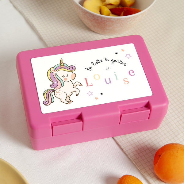 Boite goûter Objets Rose Licorne photo