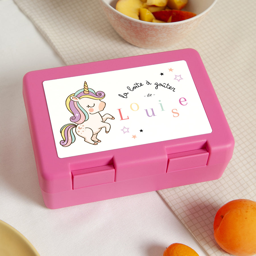 Boite goûter Objets Rose Licorne photo