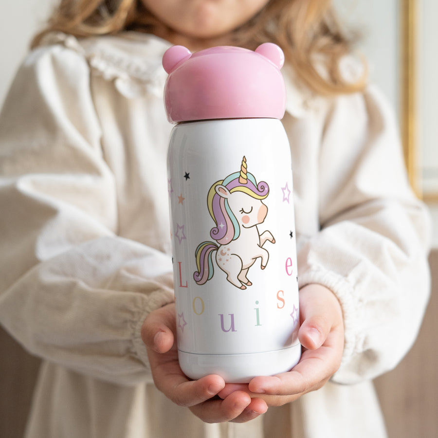 Gourde enfant Objets Rose, 32 cl Licorne photo