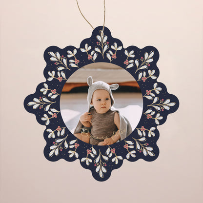 Carte de Noel Fin d'année Flocon à suspendre Un hiver tout doux photo N° 1