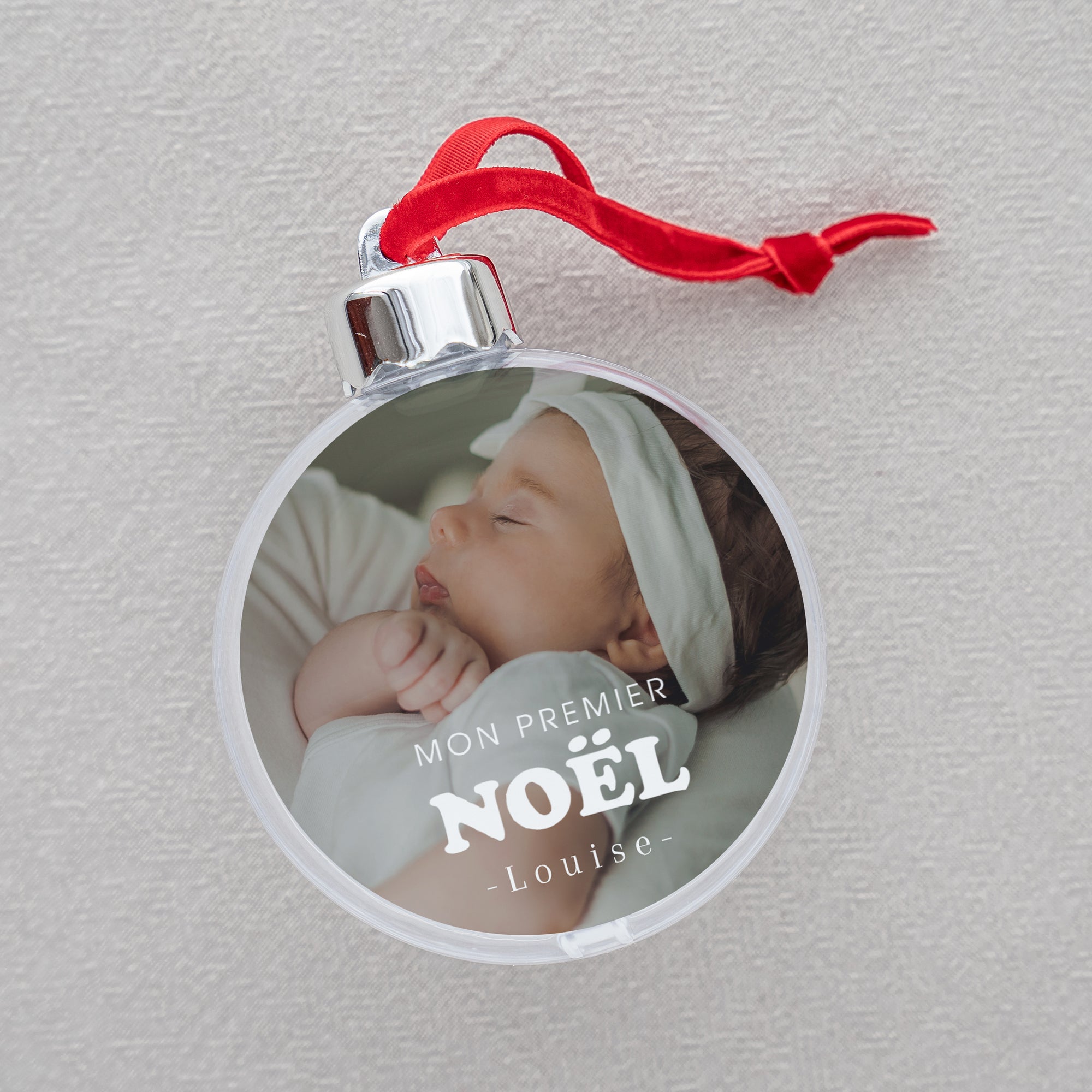 Boule de Noël Fin d'année Ronde Mon premier noël photo N° 2