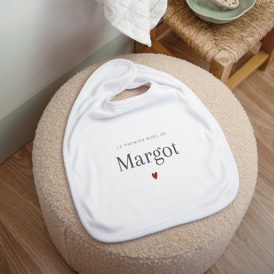Bavoir Objets Tissu Typo Coeur photo