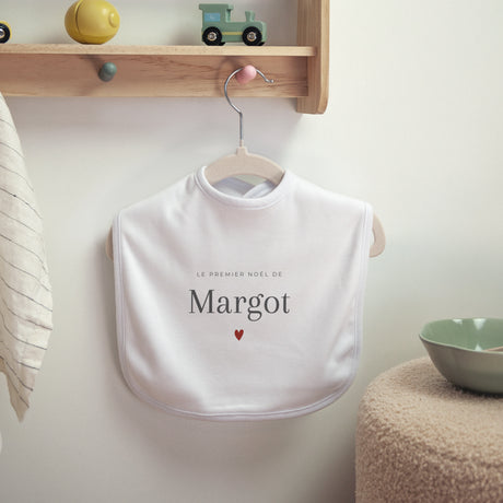 Bavoir Objets Tissu Typo Coeur
