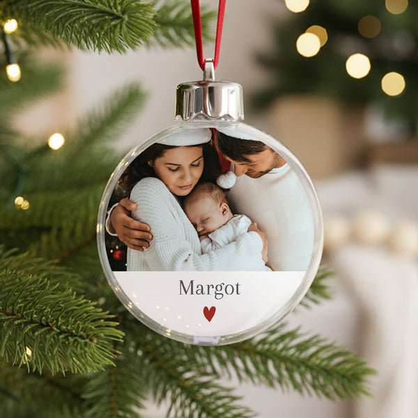 Boule de Noël Objets Ronde Typo Coeur photo